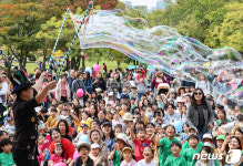 버블쇼가 신기해