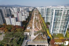 분당수서 고속화도로 상부 ‘축구장 4개 규모’ 공원화 1단계 20일 준공