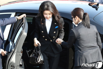 서울공항 도착한 김건희 여사