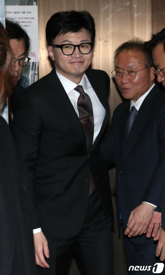 한동훈 비대위원장, 윤재옥 원내대표와 함께