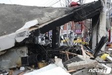 가스폭발로 무너진 상가