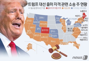 '트럼프 출마자격 없다' 일리노이·매사추세츠 유권자도 이의 제기