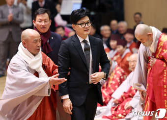 단양 구인사 찾은 한동훈 비대위원장