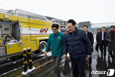충남 서천 화재현장 찾은 윤 대통령과 한동훈 비대위원장