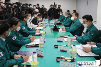 청주의료원서 간담회하는 이상민 장관