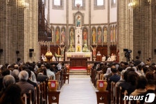 명동성당에서 열린 주님 부활대축일 미사