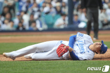 마운드에 쓰러진 삼성 양현