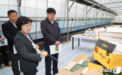기술 실증시범 농장 방문하는 조세호 농촌진흥청장