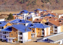 북한에 새로 지은 새 살림집들…현대적 미감 나게 설계된 새집