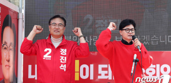 한동훈 '정진석을 외쳐주세요'