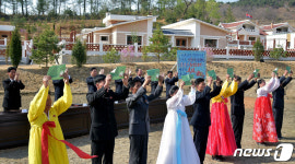북한, 평안북도 태천군 룡흥농장서 살림집 입사모임 진행