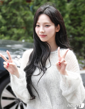 에스파 카리나 '싱크로유' 첫 녹화 왔어요