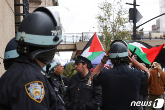 [포토] 미국 뉴욕에서 열린 친팔레스타인 시위