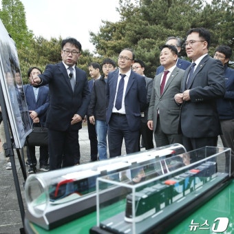 충청권 광역급행철도(CTX) 현장 점검하는 서철모 서구청장