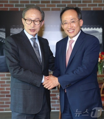 이명박 전 대통령 예방한 추경호