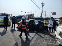논산 부적면 삼거리서 차량 3대 충돌…6명 부상