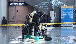 인천공항에서 미상의 흑색 가루 신고, 대응하는 군
