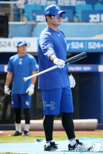 삼성 배팅 연습 참여한 박병호