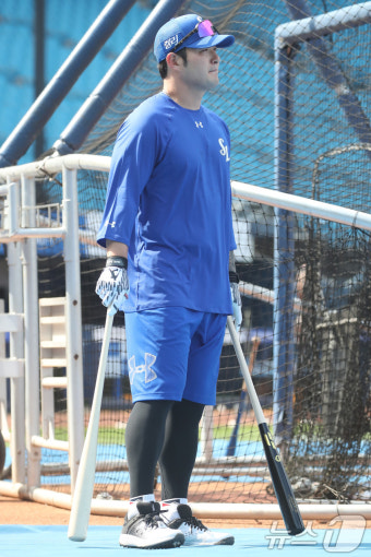 삼성 배팅 연습 참여한 박병호