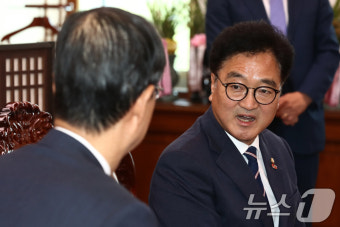 우원식 의장, 한덕수 총리 접견