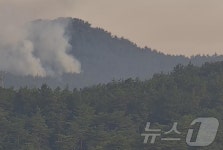 충남 서산 지곡면 야산에 산불… 진화 중
