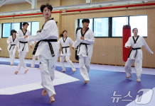파리 향한 구슬땀 흘리는 태권도 대표팀