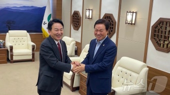 박완수 경남지사 만난 원희룡 후보