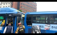 서울교통공사 앞에서 버스 2대 추돌…27명 부상