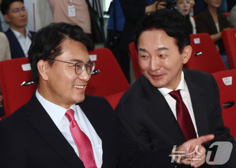 대화하는 윤상현·원희룡