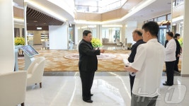北 김정은, 삼지연시 건설사업 현장 시찰