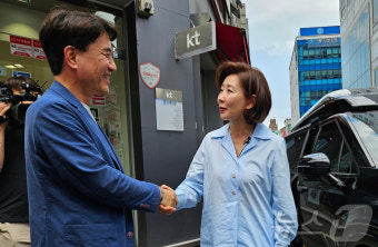 김진태 강원도지사 만난 나경원 당대표 후보