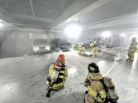 금산 주차타워 전기차 화재