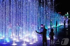 해남군민광장에 설치된 바닥분수