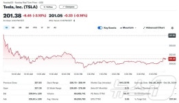 미증시 랠리에도 테슬라는 3.10% 급락