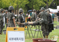 육군 제51보병사단 수원대대, 화생방 테러 대비 통합대응훈련 실시