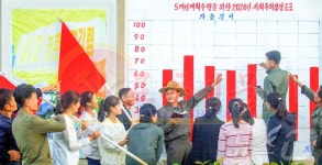 북한 안악·신천·재령군 낟알털기 본격 추진…농촌 사업 적극