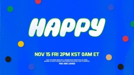 방탄소년단 진, 11월15일 솔로 컴백…첫 앨범 해피
