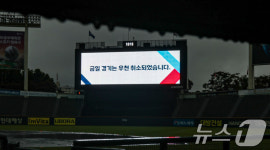 삼성 vs LG 4차전도 우천 취소…역대 3번째 단일 시리즈 2회 취소[PO]