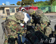 육군 50시단 화학탄 대비 훈련