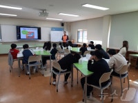 한국전력공사 강원본부, 홍천 매산초교서 꿈나무 지원 프로그램