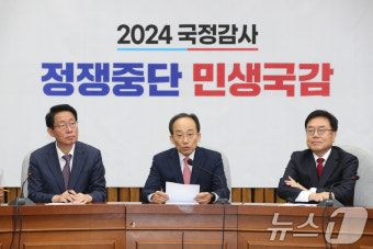 국감대책회의 주재하는 추경호 원내대표