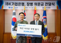 기업은행, 해군에 모병장병 위문금 3000만원 전달