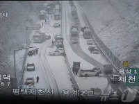 양방향 동시 8중·4중추돌…충북 대설특보 속 교통사고 잇따라(종합)