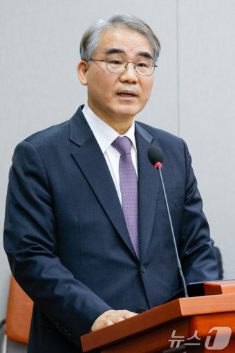 인사말하는 조한창 후보자
