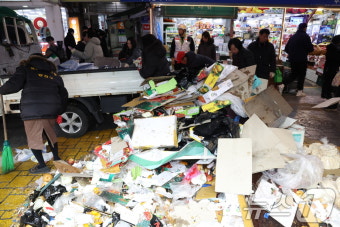 목동 깨비시장 차량 돌진, 아수라장 된 시장