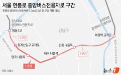 강남~송파 연결 헌릉로 중앙버스차로 2구간 11일 개통
