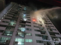 진주 강남동 아파트 불…15명 연기 흡입·92명 대피