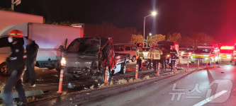 부산 사상구 강변대로서 6중 추돌사고…6명 경상