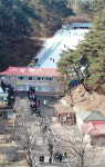 눈썰매 타러왔어요 수승대 눈썰매장 인파