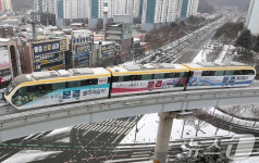 지상으로 달리는 대구도시철도 3호선